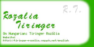 rozalia tiringer business card